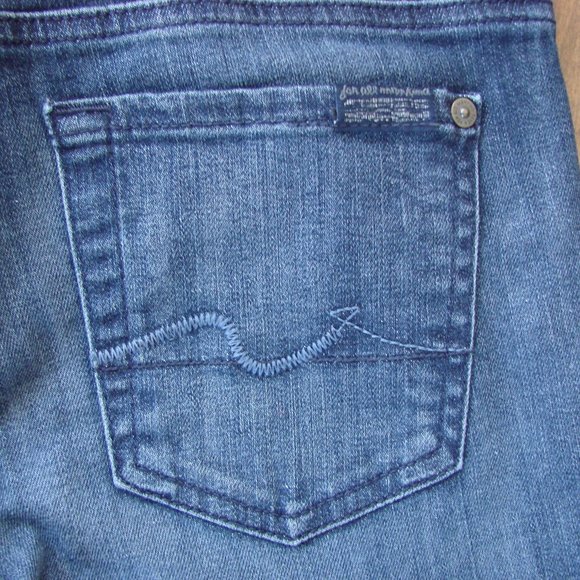 7 For All Mankind Jeans Roxanne Straight Leg Ankle Jeans Stretch Size 25 - Picture 12 of 13
